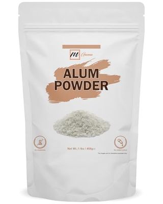 mGanna 100% Natural Alum Powder for Clear and Glowing Skin and Health 454 GMS  1 LBS