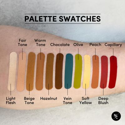 Narrative Cosmetics Flesh Tone Alcohol Airbrush Paints - 2 fl oz, Skin Safe, Quick Dry, Waterproof, Sweatproof, Transferproof Liquid Makeup for Tattoo Cover-Up, Bodypainting, FX Makeup - Light Flesh