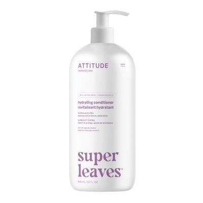 ATTITUDE Moisture Rich Hair Conditioner, For Dry and Damaged Hair, Naturally Derived Ingredients, Vegan Detangler, Dermatologiocally Tested, Quinoa and Jojoba, 32 Fl Oz