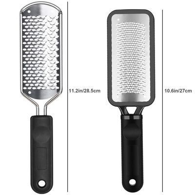 Pedicure Foot File - 2Pcs Stainless Steel Colossal Foot Rasp, Dead Skin Remover for Feet, Professional Pedicure Tools Washable and Reusable