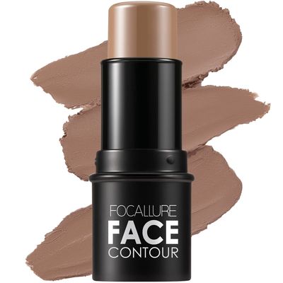 FOCALLURE Cream Contour Stick, Matte Bronzer Stick, Professional Face Shaping &amp; Contouring Stick Makeup, Easy to Apply with Buildable Coverage, Long Lasting &amp; Sweatproof, MOCHA