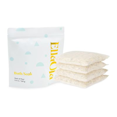 EllaOla Organic Bath Soak for Babies &amp; Kids - Baby Bath Tea Soaks Made with Oatmeal, Prebiotics to Relieve Dry, Itchy, Eczema Prone Skin While Gently Cleansing, Fragrance Free I 4 Bath Tea Soaks