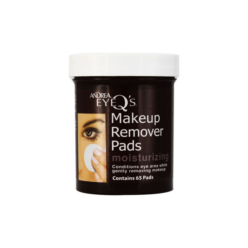 Andrea Eye Q's Moisturizing Eye Makeup Remover Pads, 65 Count (Pack of 6)