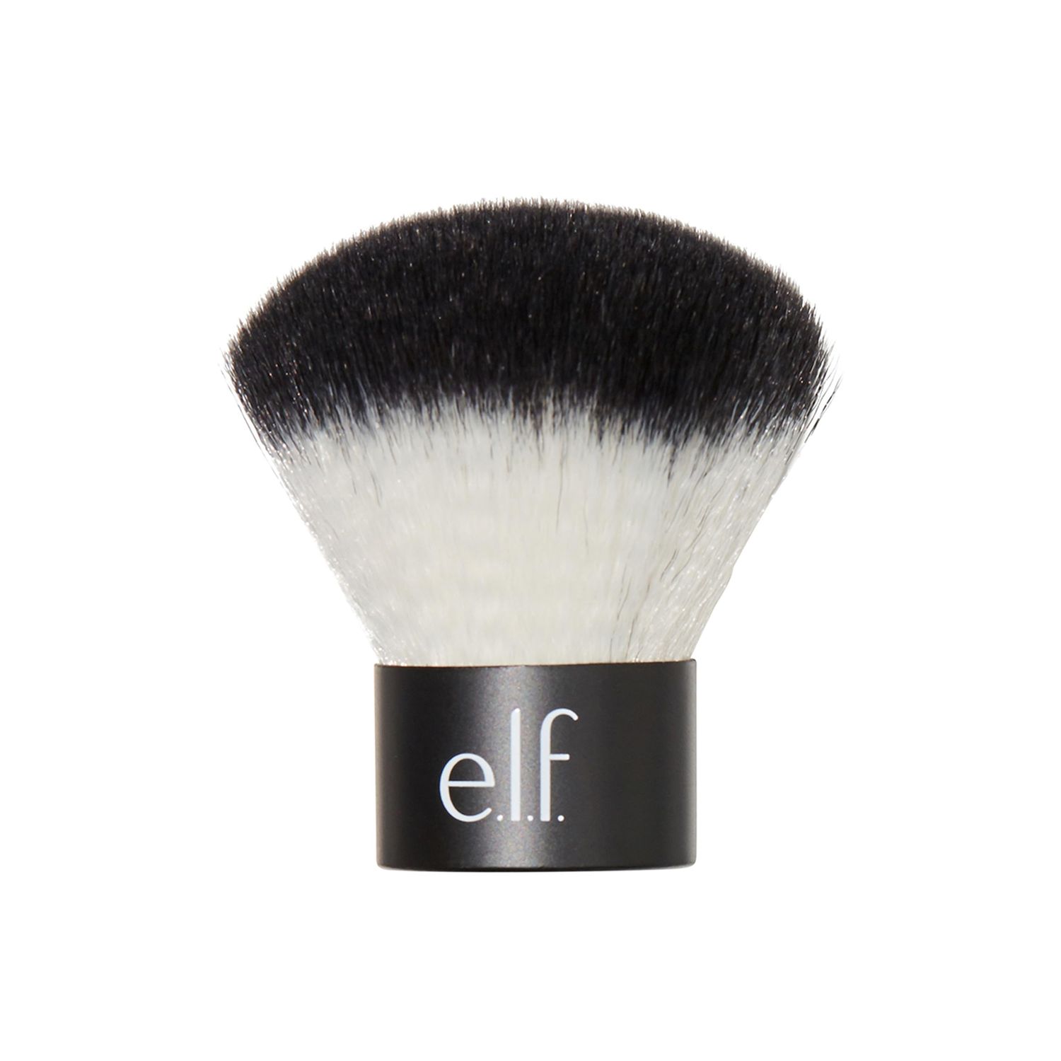 e.l.f. Kabuki Face Brush, Synthetic Haired, Versatile, Compact, Applies Bronzer, Powder, or Highlighter, Soft, Absorbent, Wet or Dry Product, Compact, Travel-Size, 0.64 Oz