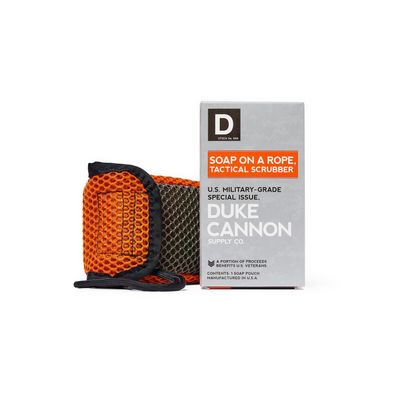 Duke Cannon Tactical Scrubber Soap Pouch - U.S. Military-Grade, Coarse and Soft Mesh, 550 Paracord, Shower Hygiene Essential for Men&#39;s Bar Soap