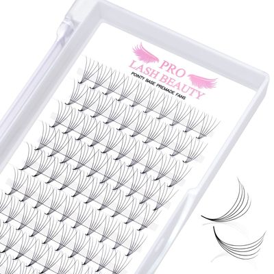 Premade Fans Eyelash Extensions 5D-C-0.07-15 Premade Volume Lash Extensions Pointed Base Fans 0.07 Premade Volume Fans C D Curl(5D-C-0.07,15 mm)