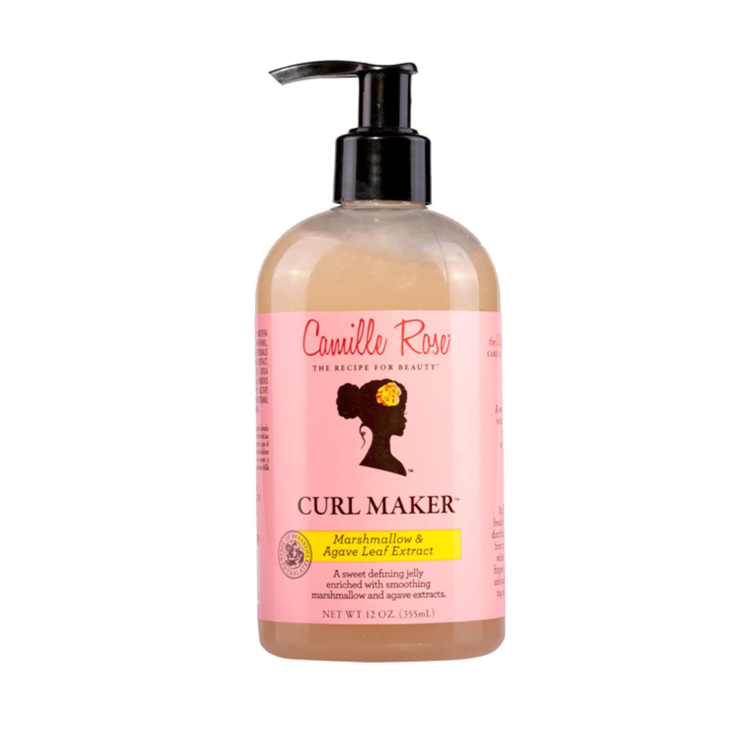 Camille Rose Curl Maker, Smoothing and Nourishing Curly Hair Gel with Aloe, for All Hair Types and Textures, 12 fl oz