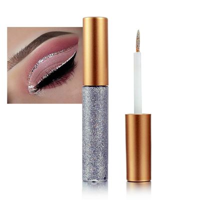 Rosarden Glitter Eyeliner Liquid - Sliver Glitter Eyeliner - Long-lasting Waterproof Quick-Drying Shimmer Metallic Glitter Liner - Ultra-Fine Tip Sparkle Eyeliner for Multi Dimensional Eye Makeup