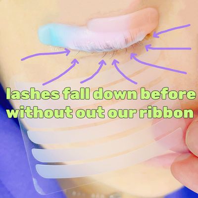 Silicone Ribbon Lash Lift Ribbons Reusable Eyelash Perm Stripe Cover Lami-Lamination eyelash Lifting Compensator 12 pairs Tapes Set Eyelashes On the Lash Perm Shield Rod firmly Neon Colors