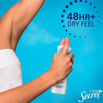 Secret Dry Spray Aluminum Free Deodorant for Women, 48hr Weightless Odor Protection, Gentle on Skin, Cherry Blossom Scent, 4.1 oz (Pack of 2)