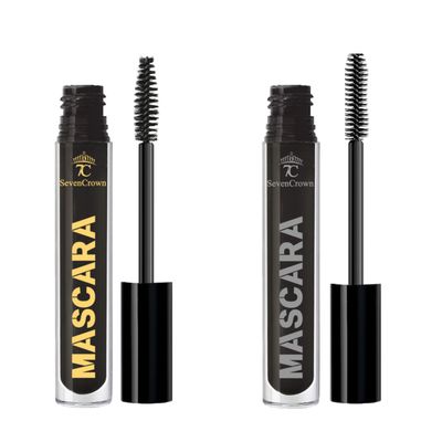 7C SEVENCROWN Mascara Black Waterproof Volume &amp; Vegan &amp; Cruelty Free Mascara Makeup Set Holiday Gift for Beauty Lovers