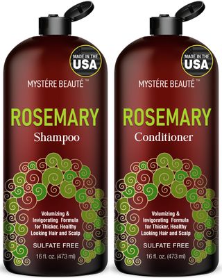 Rosemary Shampoo and Conditioner, Rosemary Oil Shampoo Promotes Hair Growth &amp; Scalp Health, Rosemary Shampoo for Hair Growth Organic - Sulfate &amp; Paraben Free, for Men Women - 16 fl oz each