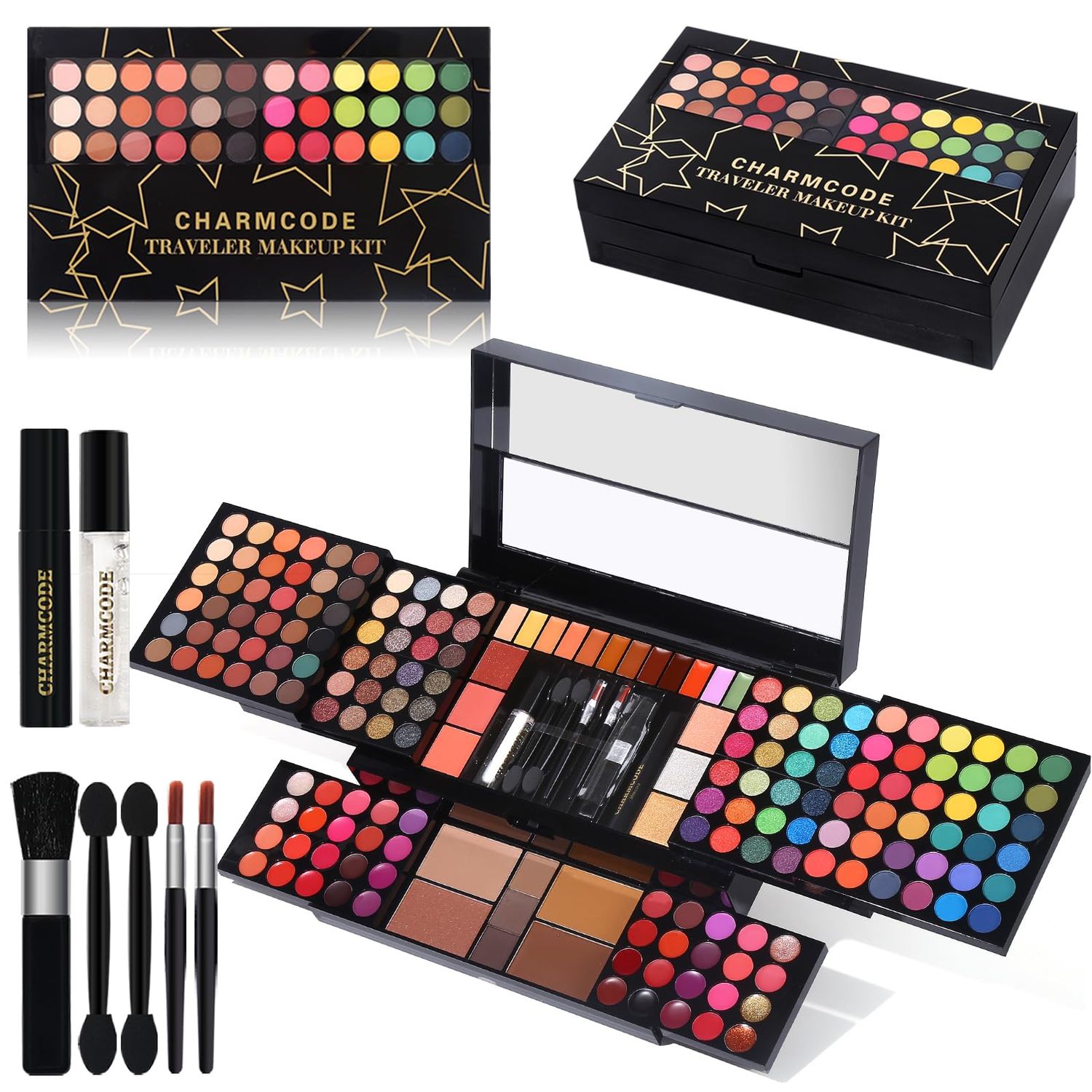 Professional All in One Makeup Kit for Women Full Kit,186 Colors Make Up Palette Valentine&#39;s Day Gift Set, Including Eyeshadow,Lip Gloss,Concealer,Highlighter,Contour,Brow Powder,Mascara,Blush &amp; Brush