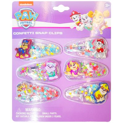 LUV HER 6pc Cute Hair Clips For Girls with Favorite Character Charms, Magical Confetti Hair Clips for Kids, Toddler Hair Accessories, Ages 3