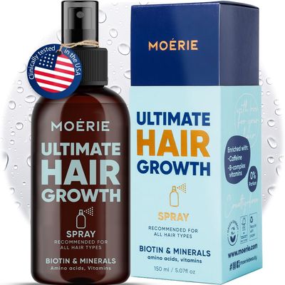 Moerie Ultimate Hair Boost Spray Designed to Strengthen Hair &amp; Restore Scalp Health - 100% Natural Hair Serum for Hair Boost with over 100 Minerals, Vitamins &amp; Amino acids - Fresh Scent - 5.07 Fl. Oz