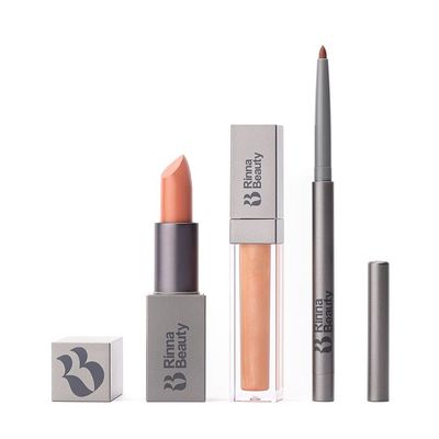 Rinna Beauty Icon Lip Kit - Heidi - All-in-One Lip Kit Includes Lipstick, Lip Gloss, Lip Liner - PINK NUDE look - Long-Lasting, Anti-Aging &amp; Moisturizing, Vegan, Cruelty-Free - 1 each