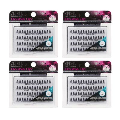 Ardell False Eyelashes Double Up Soft Touch Knot-Free Medium Black 4 Pack