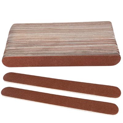 24 Pcs Wooden Nail Files, 7 Inches Emery Board Nail File for Nature Nails, Manicure Tool Set Disposable Nail File for Home Salon Brown