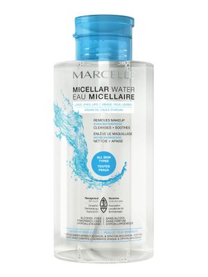 Marcelle Micellar Water, Dry Skin, Makeup Remover, Hyaluronic Acid, Sensitive Skin and Eyes, Oil-Free, Alcohol-Free, Fragrance-Free, Hypoallergenic, Cruelty-Free, 13.5 Fl. Oz.