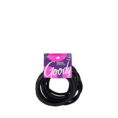 GOODY Ouchless XL &amp; Extra Thick Elastics, Black, 10.0 Count,