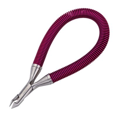 Tweezerman Grip &amp; Snip Spiral Spring Cuticle Nipper Assorted Colors, BluePink, 2.5 x 1 x 6&quot;