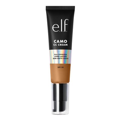 e.l.f. Camo CC Cream, SPF 30 Color-Correcting Medium-To-Full Coverage Face Foundation, Delivers An Airbrushed Finish, Vegan &amp; Cruelty-Free, Tan 400 W