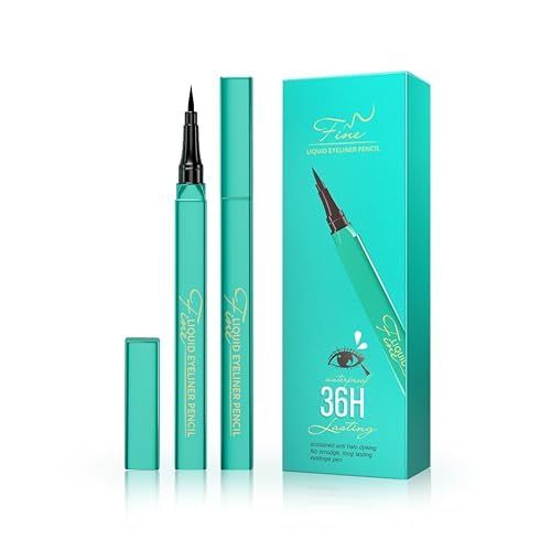Liquid Eyeliner, Waterproof &amp; Long-Lasting Eyeliner Pen, Cruelty-Free &amp; Vegan, Quick Drying, Glides on Smoothly, Super Slim Precise All Day for Women (Black)