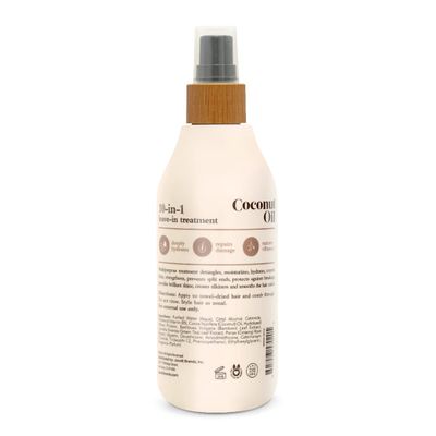 Oliology Coconut Oil 10-in-1 Multipurpose Spray - Leave in Treatment for All Hair Types | Detangles, Controls Frizz, Hydrates &amp; Moisturizes | Made in USA, Cruelty Free &amp; Paraben Free (8.5 oz)