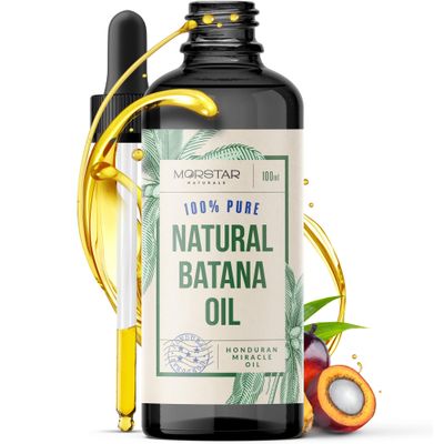 Morstar Premium Raw Batana Oil from Honduras - Dr Sebi &amp; Dr Truth Recommended - 100% Pure &amp; Natural - Promotes Thicker &amp; Stronger Hair - 1 Month Supply 3.4 OZ