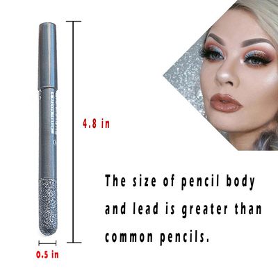 Linble Jumbo Glitter Eyeliner Pencils - 12 Metallic Colors Eyeliners &amp; Eyeshadow Pencil Set, Natural Long Lasting Hypoallergenic Eye Makeup