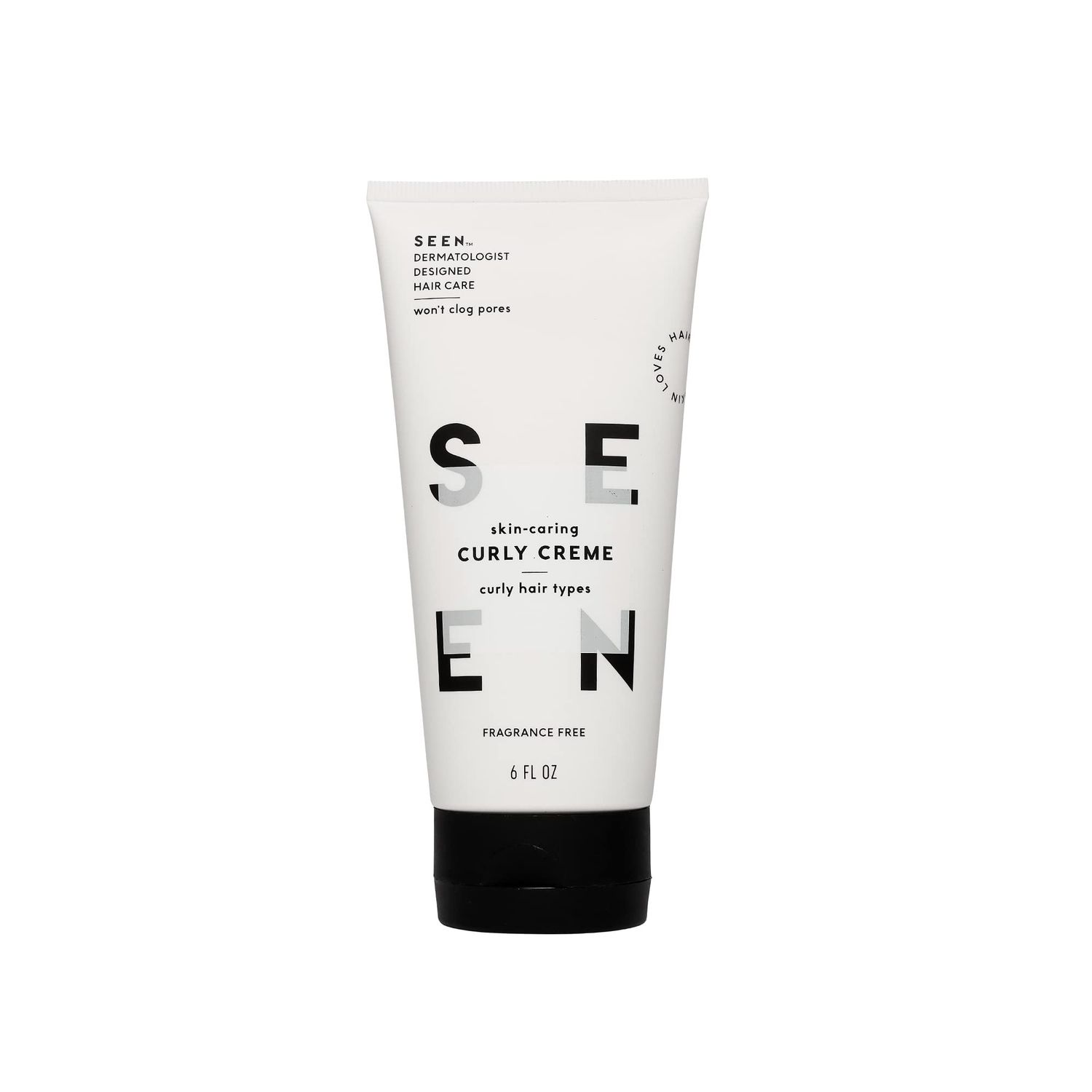 SEEN Curly Creme, Fragrance Free - Non-Comedogenic &amp; Sulfate Free Curl Defining Styling Hair Cream- Anti Frizz- Heat Protectant- Safe for Sensitive Skin