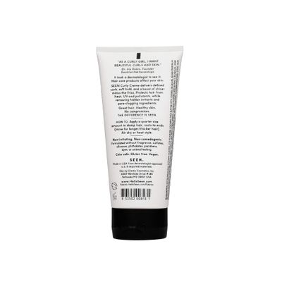 SEEN Curly Creme, Fragrance Free - Non-Comedogenic &amp; Sulfate Free Curl Defining Styling Hair Cream- Anti Frizz- Heat Protectant- Safe for Sensitive Skin
