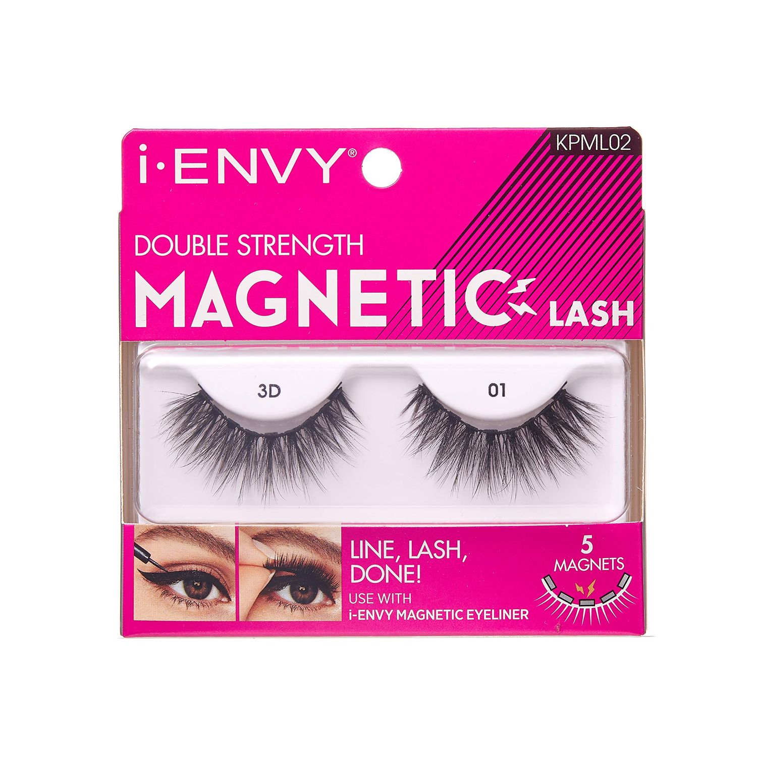 KISS i Envy Magnetic Lashes Double Strength Reusable Lashes Easy To Apply, Everyday Wearable False Eyelashes Faux Mink #2