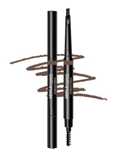 Gentlehomme - Eyebrow Pencil - Mens Brow Pencil - 2-in-1 Brow Brush &amp; Lead Pencil - Shape, Define &amp; Fill In Eyebrows - Ultra-Thin Pencil - Long-Lasting Color - Vegan - Light Brown - 2 Pencils
