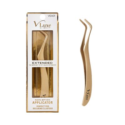 VLuxe Extended Collection Non Stick Lash Applicator Mistake-Proof Artificial Lash Placement - Ergonomically Designed Handle to Easily Build Your Featherlight Synthetic Reusable Eyelash Clusters
