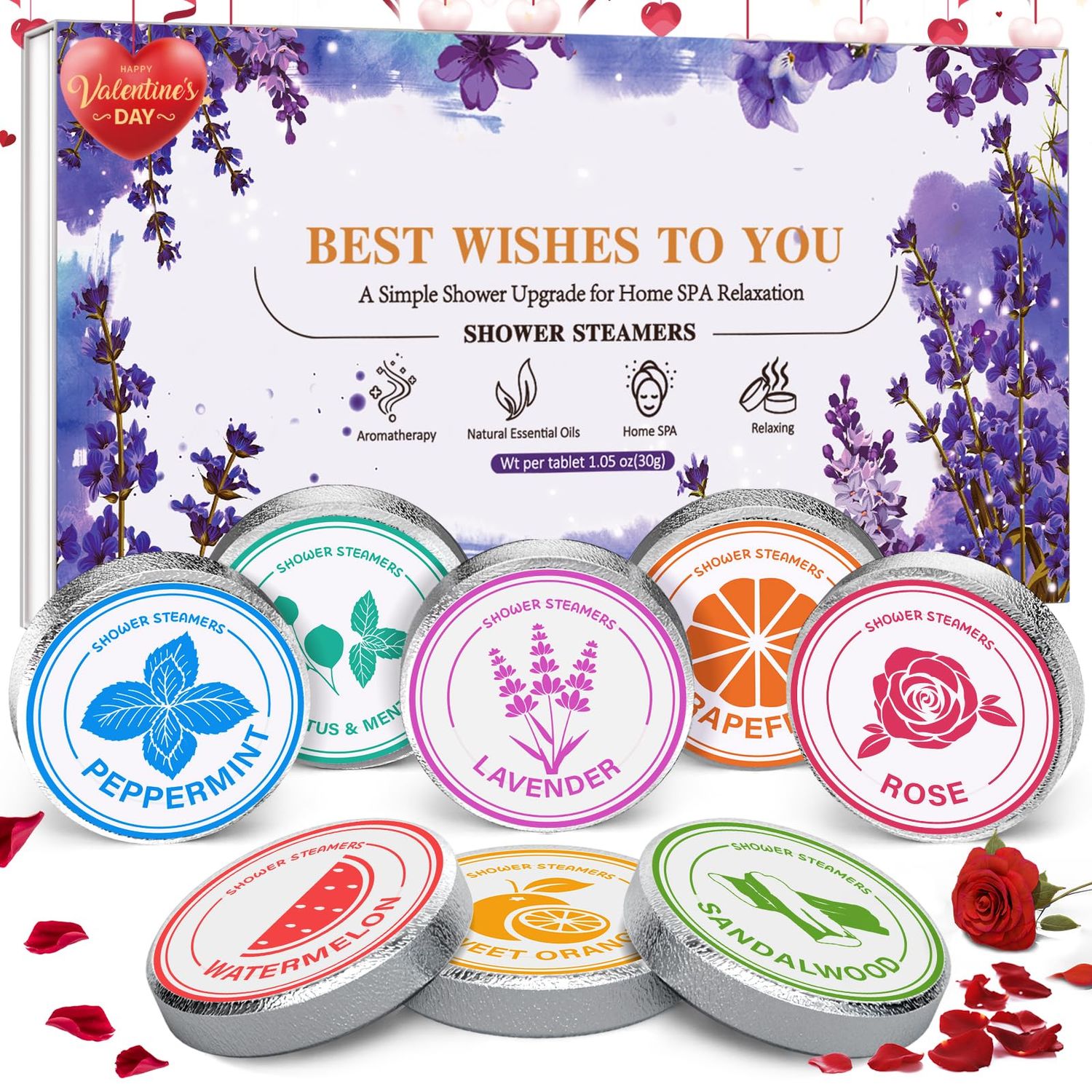 Valentines Day Gifts for Her Wife Himsanyi Shower Steamers Aromatherapy, SPA Gift Sets Birthday Easter Basket Stuffers Gifts for Adults Women Men Teens Girls Mom
