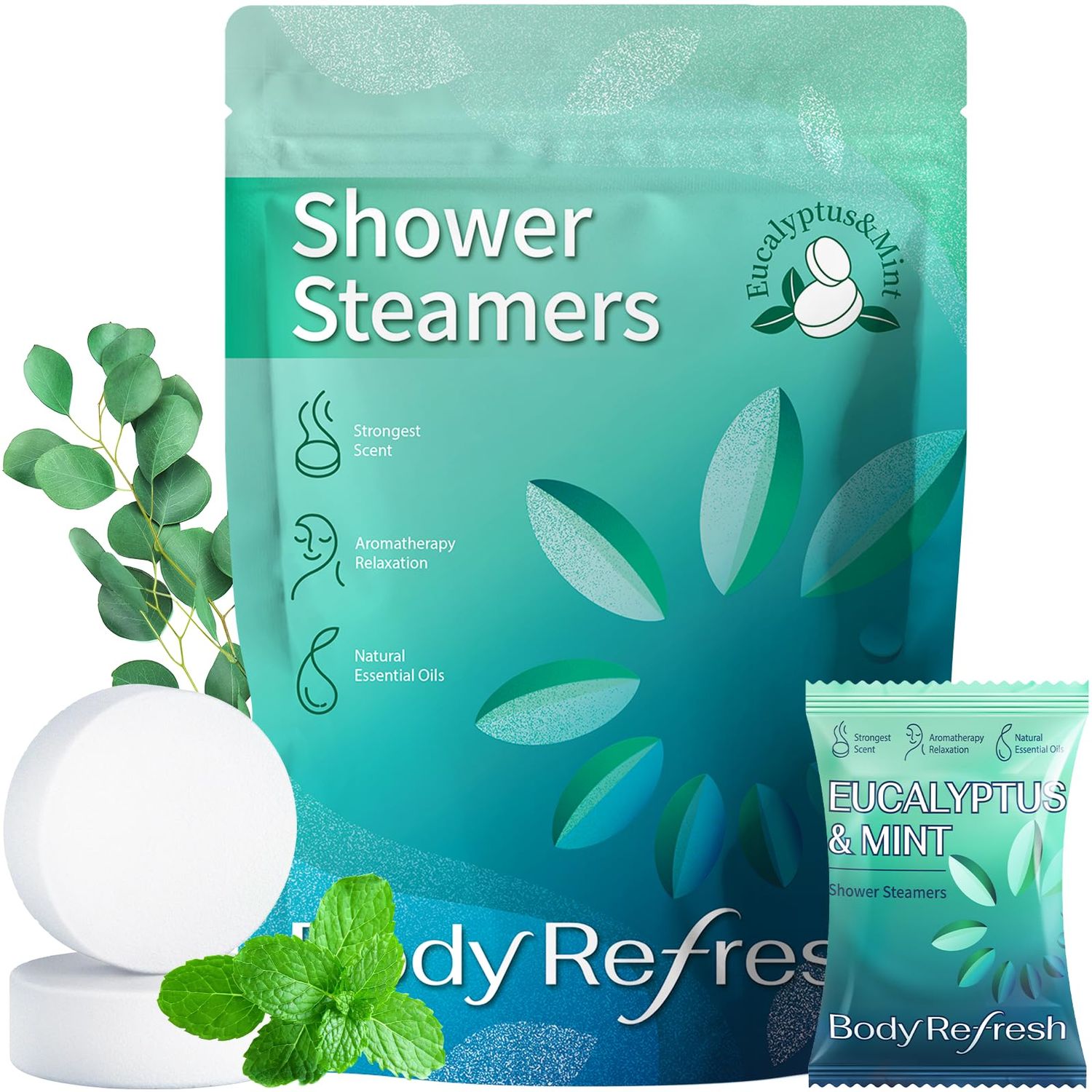 Shower Steamers Aromatherapy -18 Packs Eucalyptus Mint Shower Bombs, Birthday Gifts for Women and Men, Mens Boyfriend Valentines Day Gifts for Her Him, Stress Relief Self Care Gifts for Mom