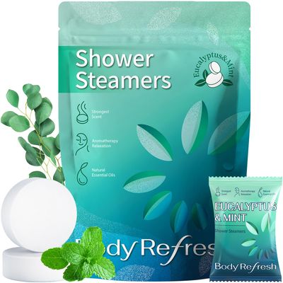 Shower Steamers Aromatherapy -18 Packs Eucalyptus Mint Shower Bombs, Birthday Gifts for Women and Men, Mens Boyfriend Valentines Day Gifts for Her Him, Stress Relief Self Care Gifts for Mom