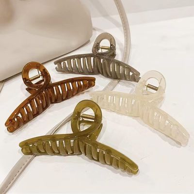 Big Hair Claw Clips - Butterfly Hair Accessories for Women and Girls with Long, Thick Hair - Large 5.1 Jelly Clips, 4 Pcs, Mother&#39;s Day Gifts