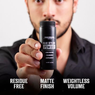 Viking Revolution Hair Styling Powder for Men - Hair Powder for Men Easy to Apply Hair Texture Powder for Men Mattifying and Volumizing Mens Hair Powder Residue Free Texturizing Powder (1 Oz - 1 Pack)