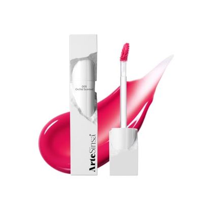 ArteSinsa Dewy Fit Tint 8 Colors | Non-sticky Glossy Buildable Tint with Vivid Color | Long-Lasting &amp; Moisturizing with Plump Look | Korean Lip Tint (#005 Orchid Scented, 0.1 Fl Oz)