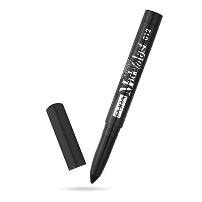 Pupa Milano Made To Last Waterproof Eyeshadow - Long Wear, Pigmented Cream Shadow Stick - Smudge Proof, Easy Blending Formula - Satin, Pearl, and Metallic Shades - 012 Extra Black - 0.049 oz