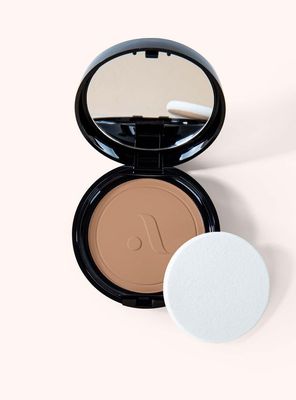 Absolute New York Neutral Almond Locked-in Powder Foundation, Women Make-up Cosmetic Accessories, Long-Lasting Formula, Ideal for All Skin Types