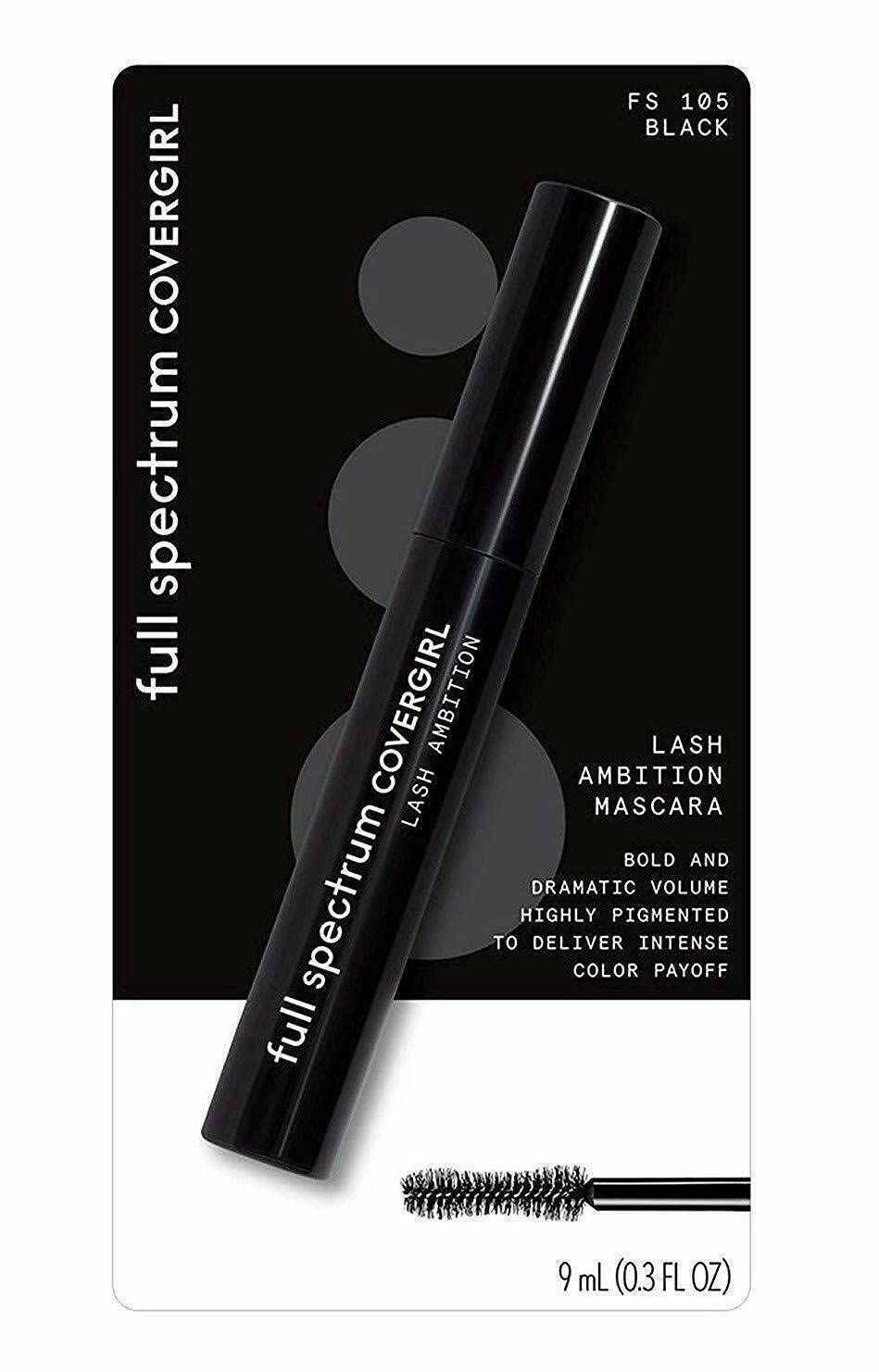 COVERGIRL Full Spectrum Lash Ambition Mascara, Black, 0.3 Fluid Ounce