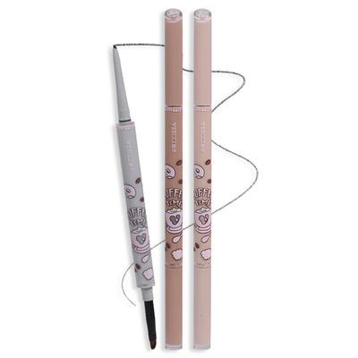 VEECCI Waterproof Gel Eyeliner Pencil - Highly Pigmented, Smudge-proof, Longwearing and Ultra-Fine Tip for Precise Eye Makeup - Built-in Brush for Easy Application - Ideal for women(02 Caramel Brown)