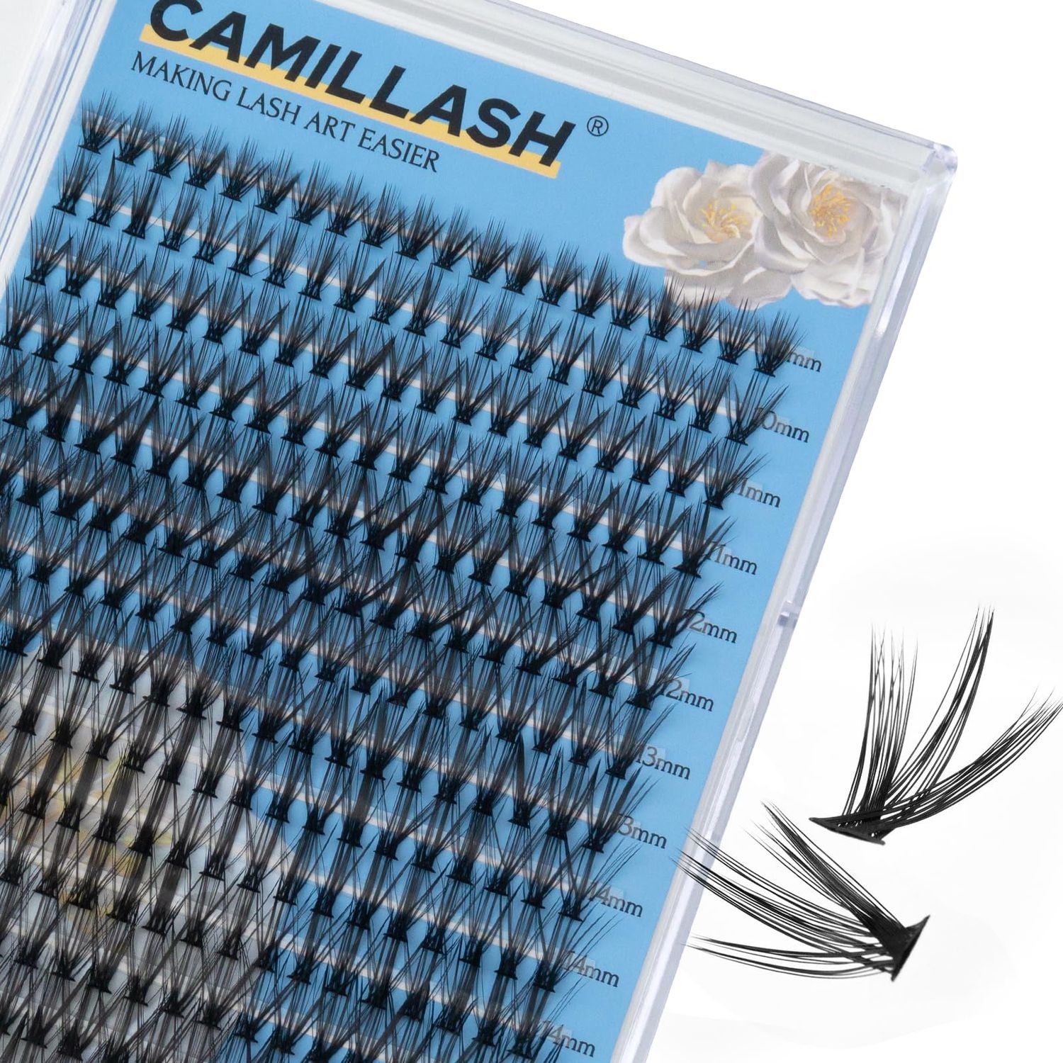 280pcs Lash Cluster Kit, Volume DIY Eyelash Extensions Fluffy Individual D Curl Lashes 30D-10-16mm