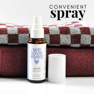 We Love Eyes - superHA Eyelid &amp; Eyelash Micellar Water - Remove eye makeup with lush, supportive micelles in a sodium hyaluronic base, oil free