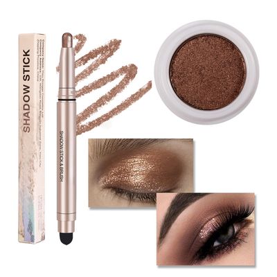 Caunmy Highlight Eye Shadow Sticks, Color Shifting Shimmer Eyeshadow Pencils Set, Waterproof With No Creasing (Set 4)