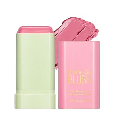 Paminify Multi-Use Cream Blush Stick,2-in-1 On-the-Go Blush for Cheek and Lip Tint,Waterproof Hydrating Tinted Solid Moisturizer Blendable Natural Grow Nude Face Blush Makeup,01 shy pink