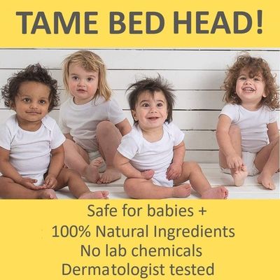 T is for Tame - Hair Taming Cream for Kids, All-Natural for Frizz &amp; Flyaways, Coconut Oil &amp; Jojoba Leave in Cream, Safe for Babies &amp; Toddlers, Not Sticky, Straight or Curly Hair